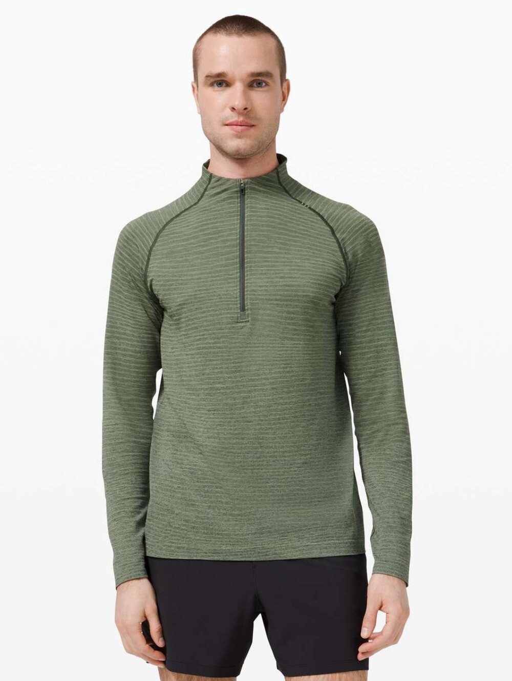 Lululemon Metal Vent Tech 1/2 Zip 2.0Wave Fade Rosemary Green / Smoked Spruce